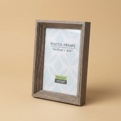 Grey woodgrain 6x4 frame at an angle, showing frame depth