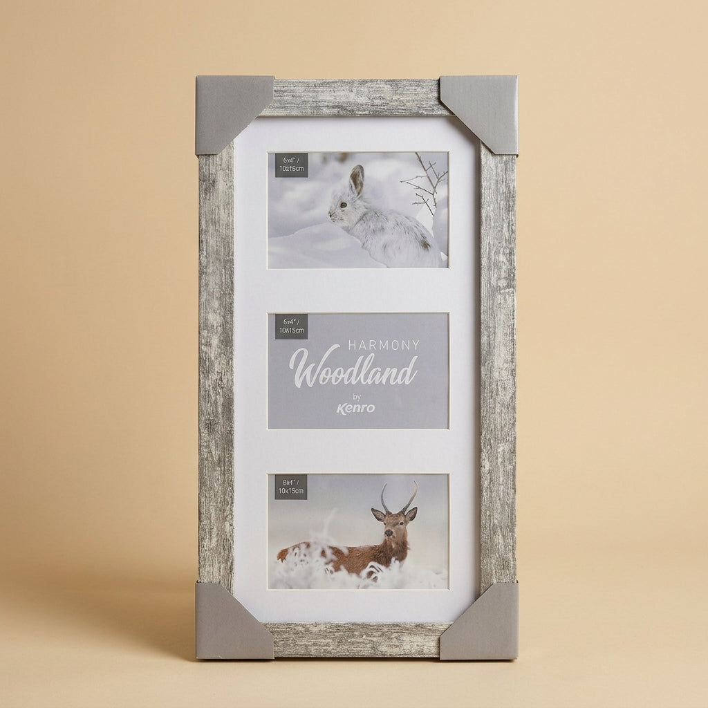 Harmony Woodland Frame TRIPLE 6x4"