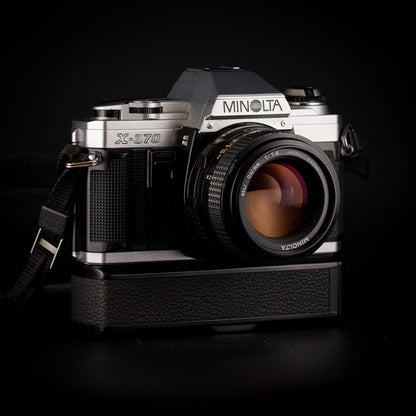 Minolta X-370 with 50mm f/1.4 and Auto Winder G