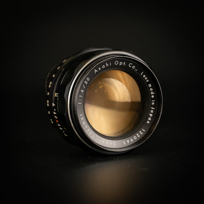 A Super-Takumar 50mm f/1.4, front element up
