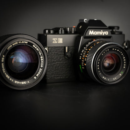 Mamiya ZE with 28mm f/2.8 and 35-70mm f/3.5-4.5