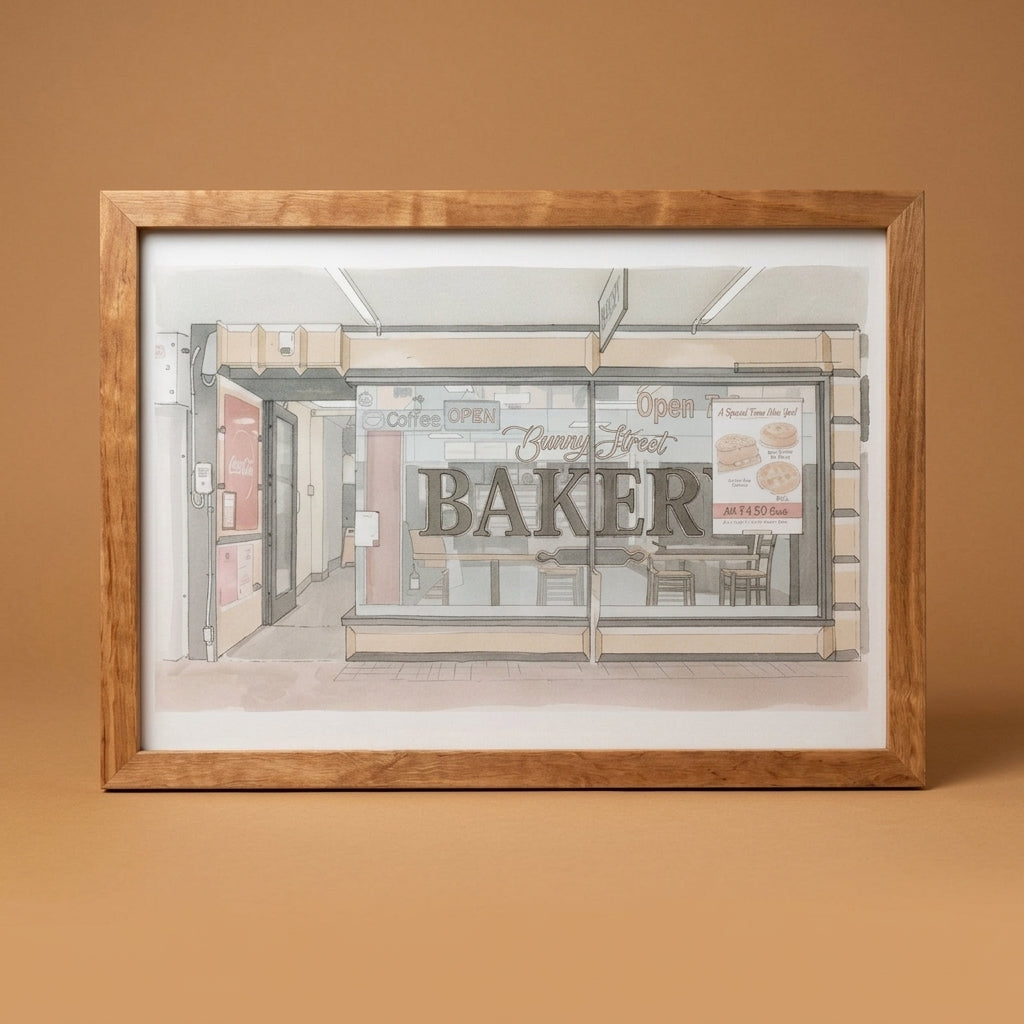 A3 Oak Photo Frame (Waxed) - Handmade In-Store