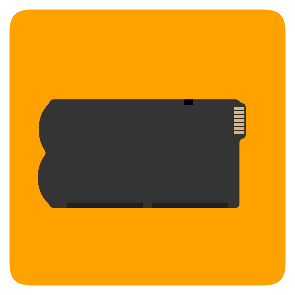 EN-EL14 Battery on and orange background