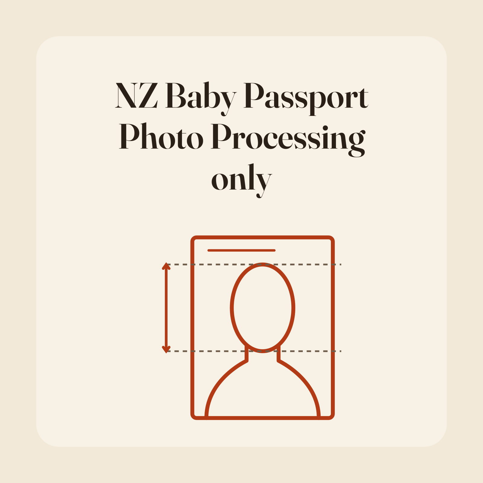 NZ Baby Passport Photo Processing only