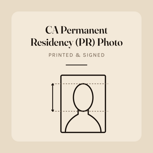CA Permanent Residency (PR) Photo (printed & signed)